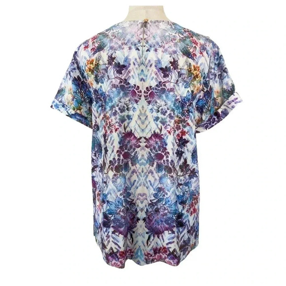 SOFT SURROUNDINGS Floral Pleated Top Size S - Picture 5 of 10